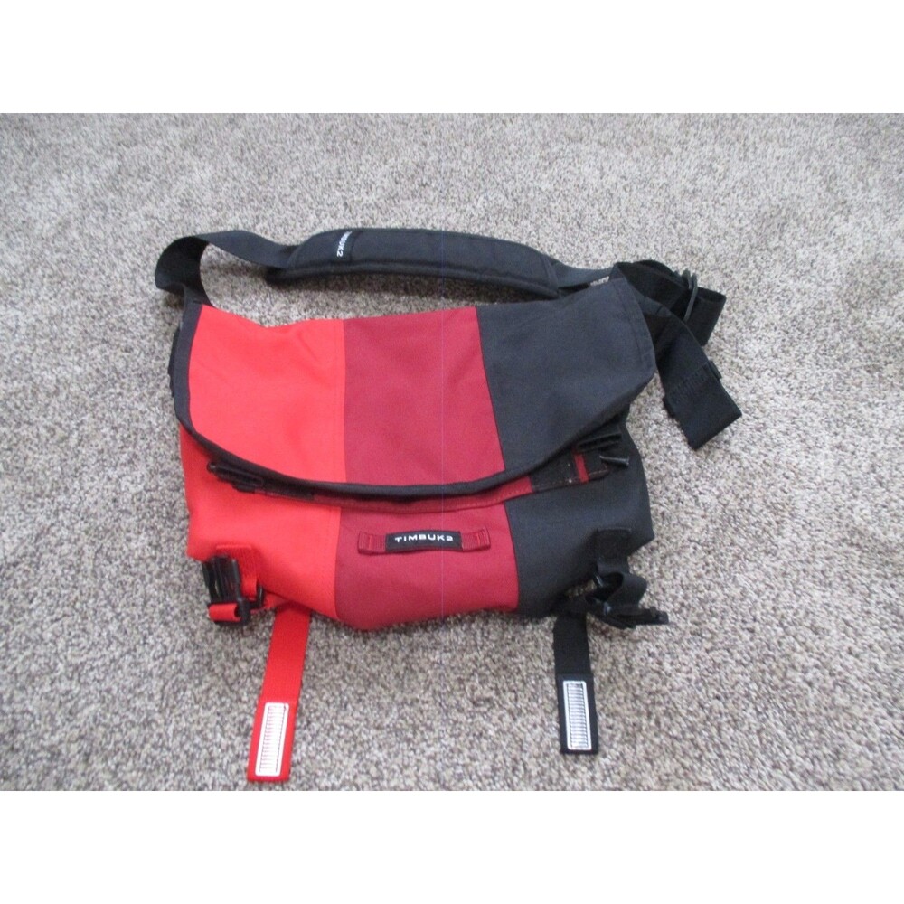 Timbuk2 Classic Messenger Bag Tri-Color Orange Red Black